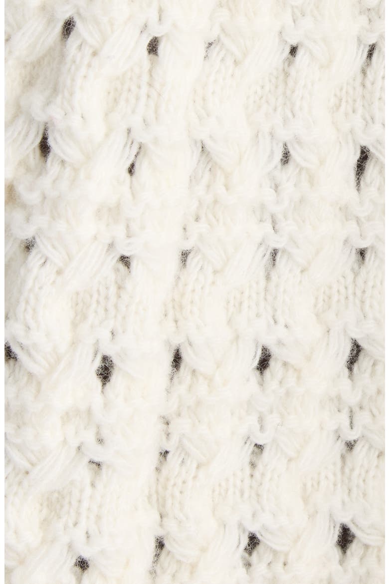 Balloon Sleeve Tweed Cardigan, Alternate, color, ICONIC MILK