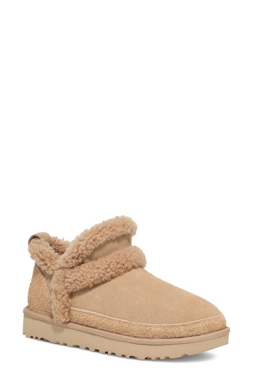 Ugg(r) Classic Ultra Mini Spillseam Genuine Shearling Bootie