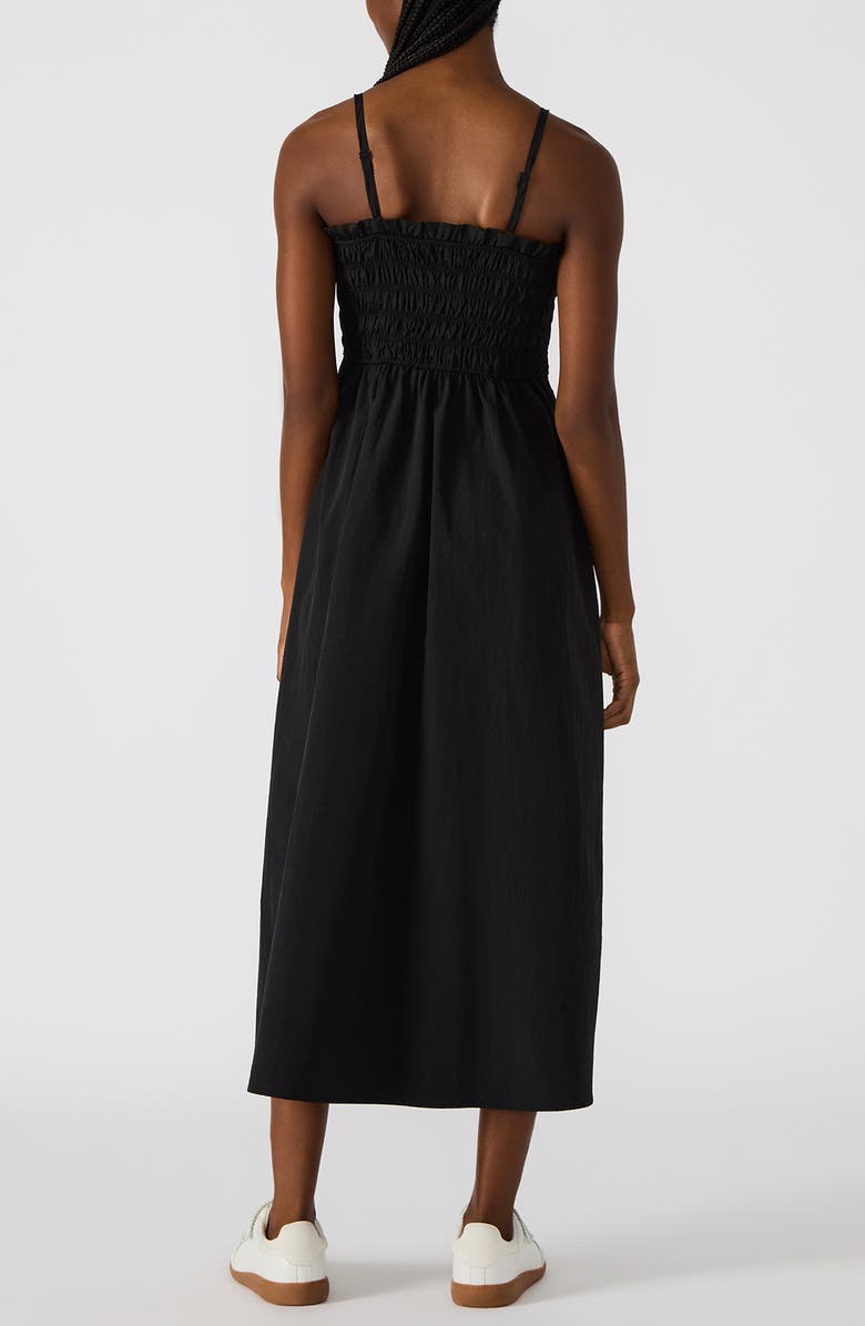 Steve Madden Kit Smocked Flare Maxi Dress, Alternate, color, Black/ White