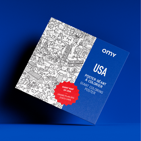Giant coloring poster USA