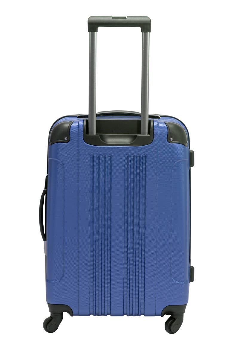Out of Bounds Hardshell Four-Wheel Spinner Suitcase, Alternate, color, COBALT