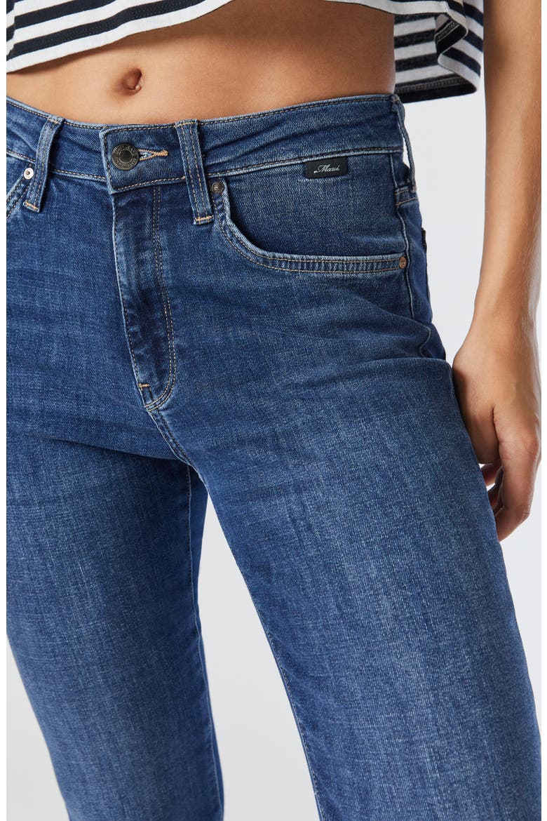 Kathleen Mid Waist Slim Boyfriend Jeans, Alternate, color, MID FEATHER BLUE