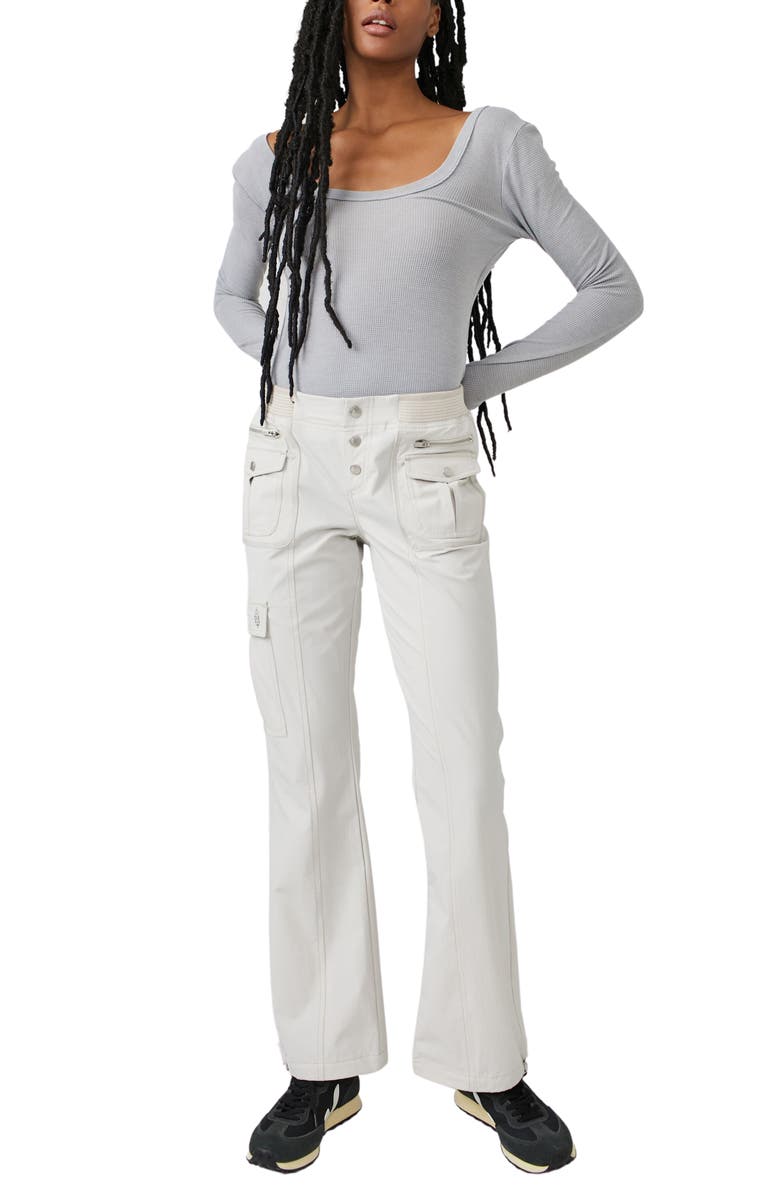 FP Movement by Free People Cascade Elastic Waist Flare Cargo Pants, Alternate, color, 