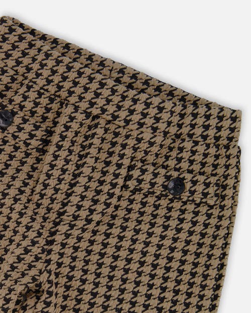 Deux Par Deux Jacquard Knit Pant With Welt Pocket In Black