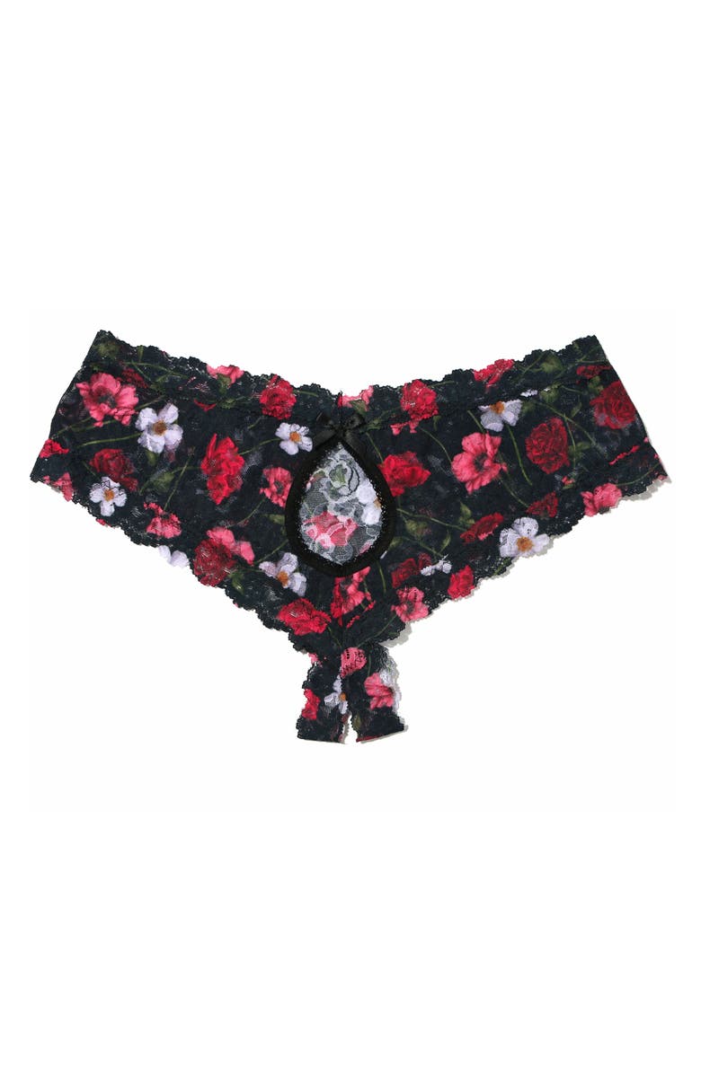 Hanky Panky Floral Open Gusset Lace Panties, Alternate, color, 