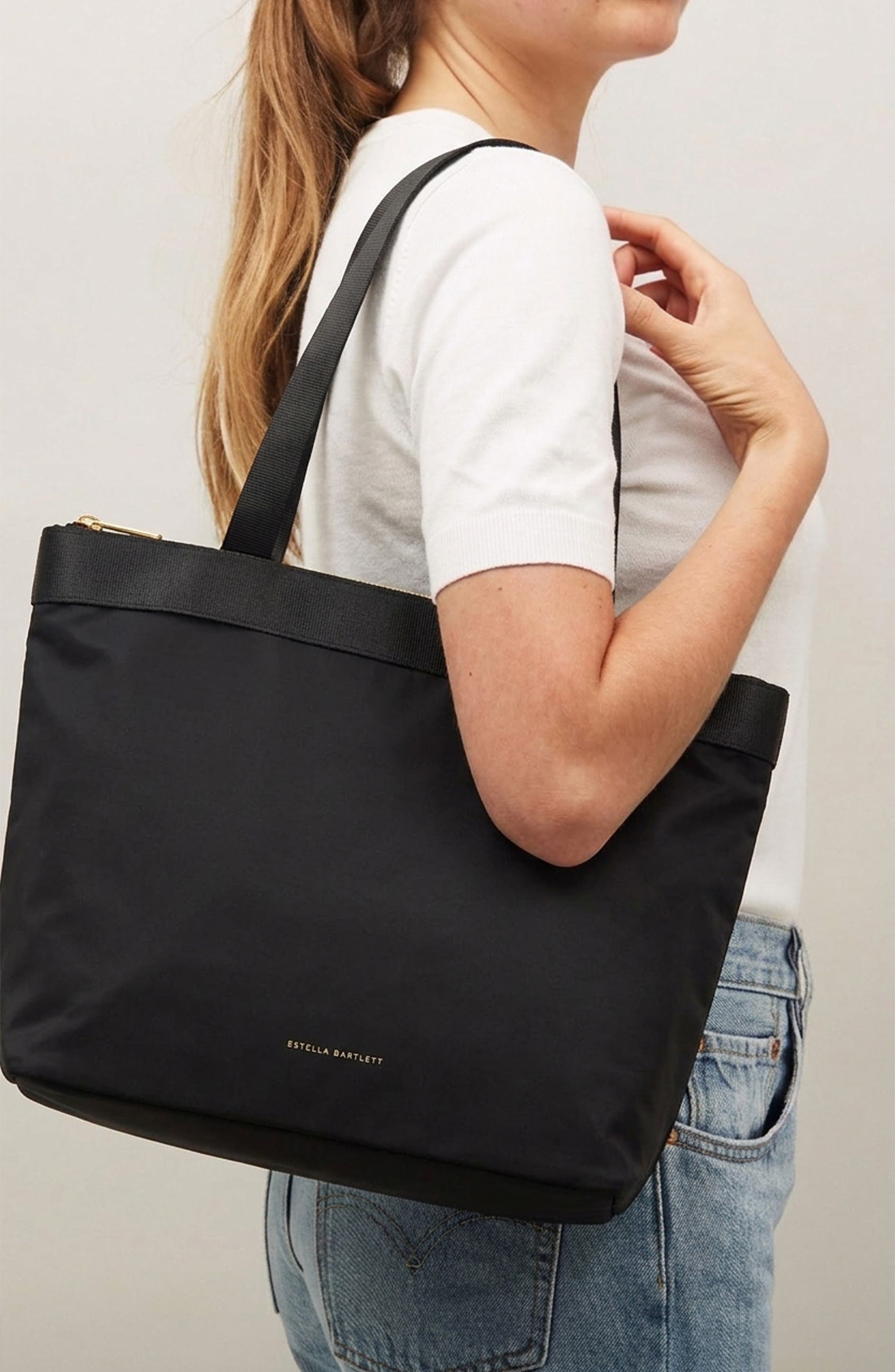 The Scoresby Wide Tote Bag, Alternate, color, BLACK
