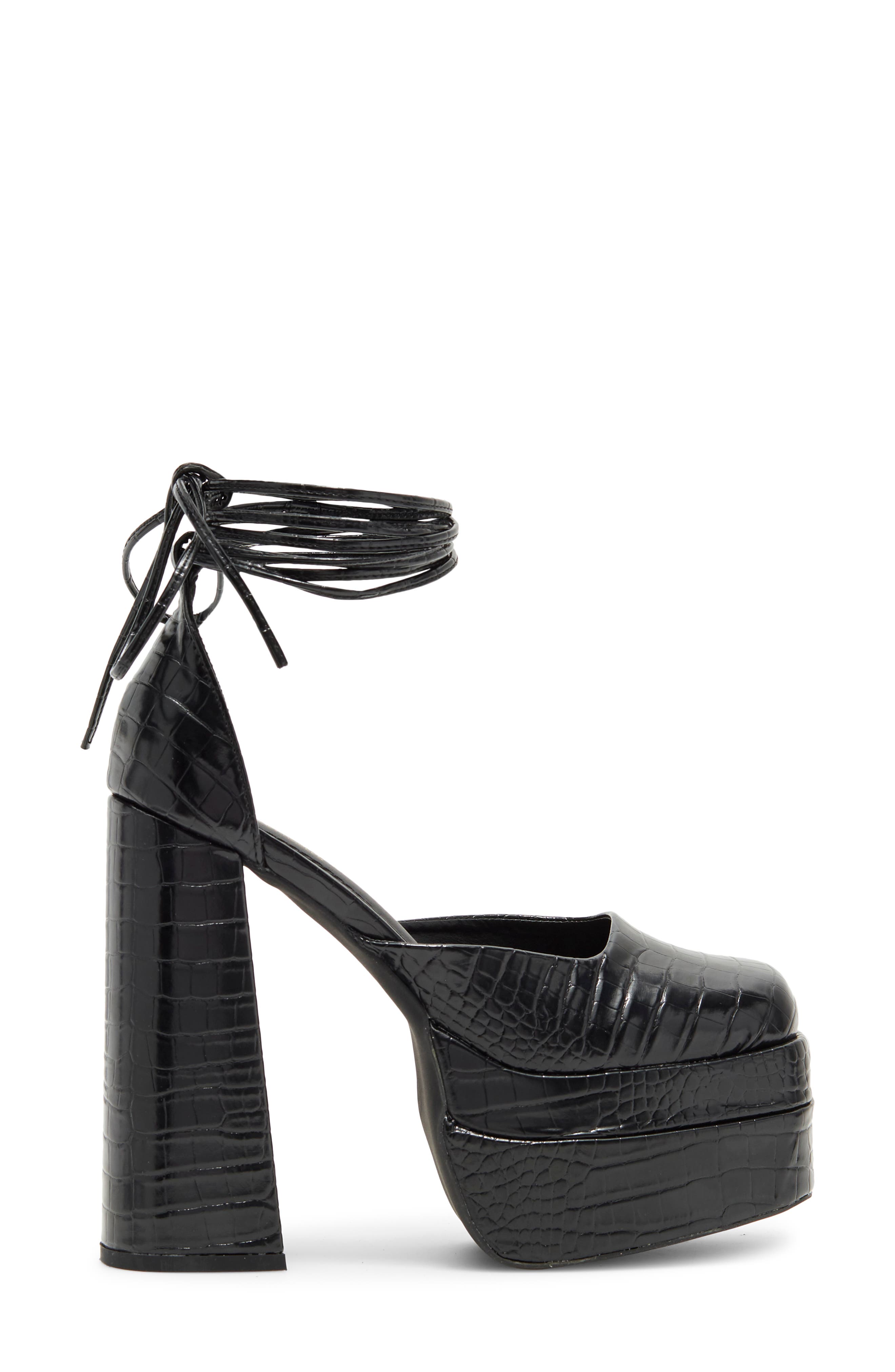 CHASE AND CHLOE Wolfe 2 Croc Embossed Platform Pump, Alternate, color, 