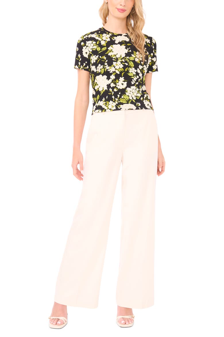Willow Floral Jersey T-Shirt, Alternate, color, RICH BLACK