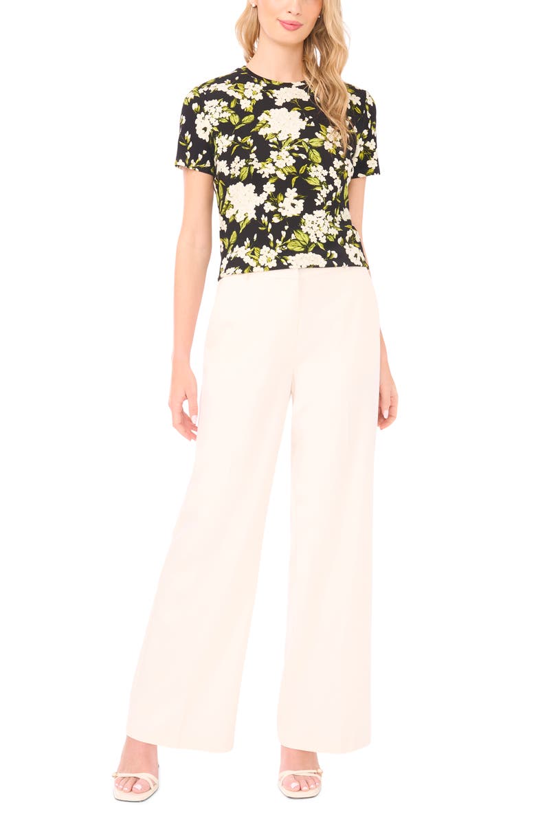 Ted Baker Willow Floral Jersey T-Shirt, Alternate, color, Rich Black