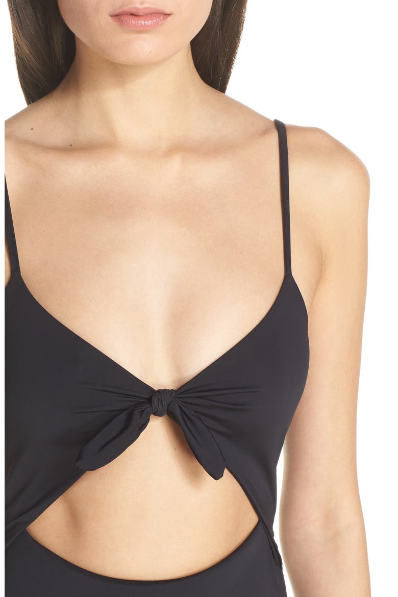 Kia Cutout One-Piece Swimsuit, Alternate, color, BLACK
