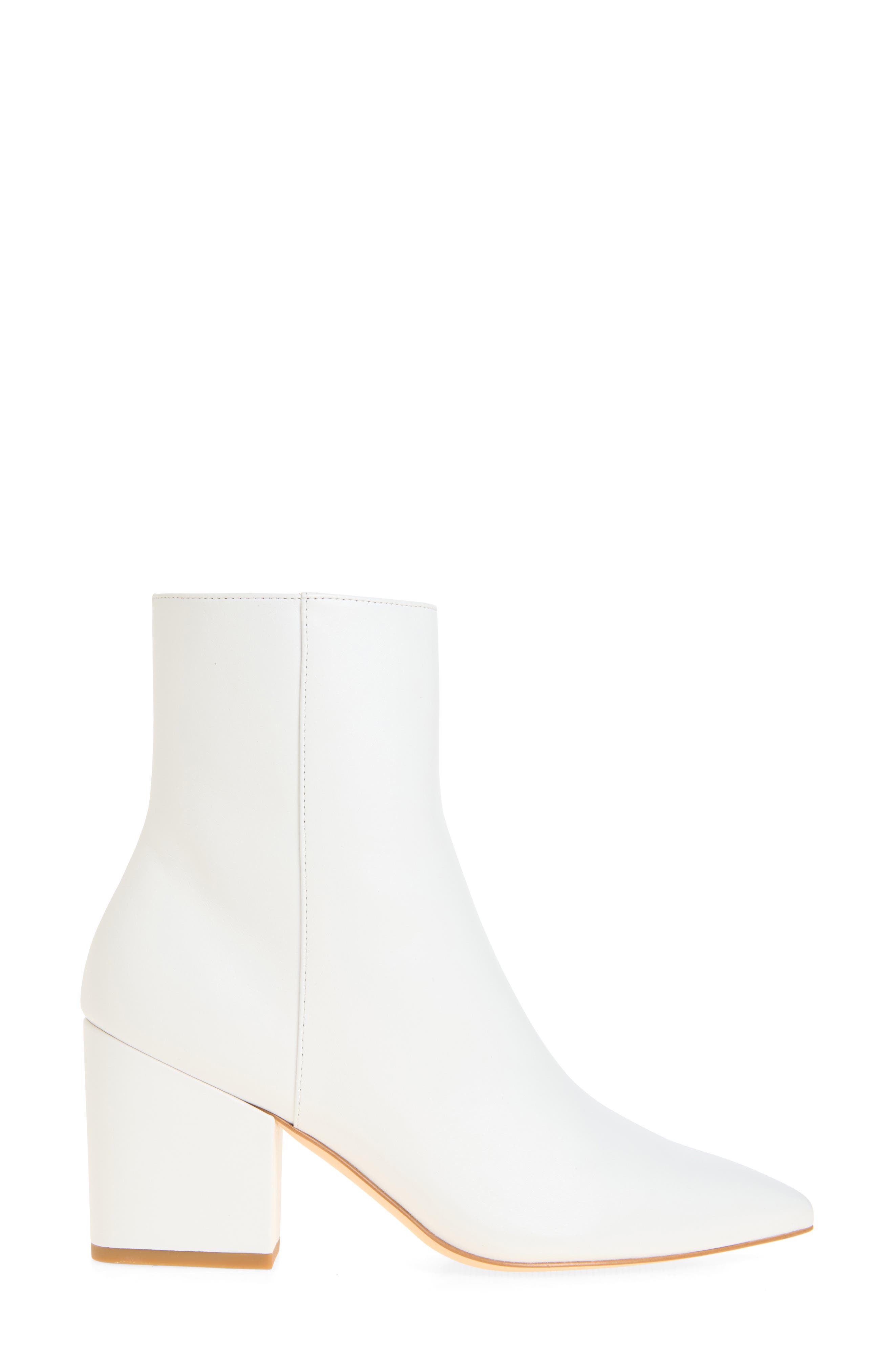 Avenue 75 Block Heel Bootie, Alternate, color, WHITE.
