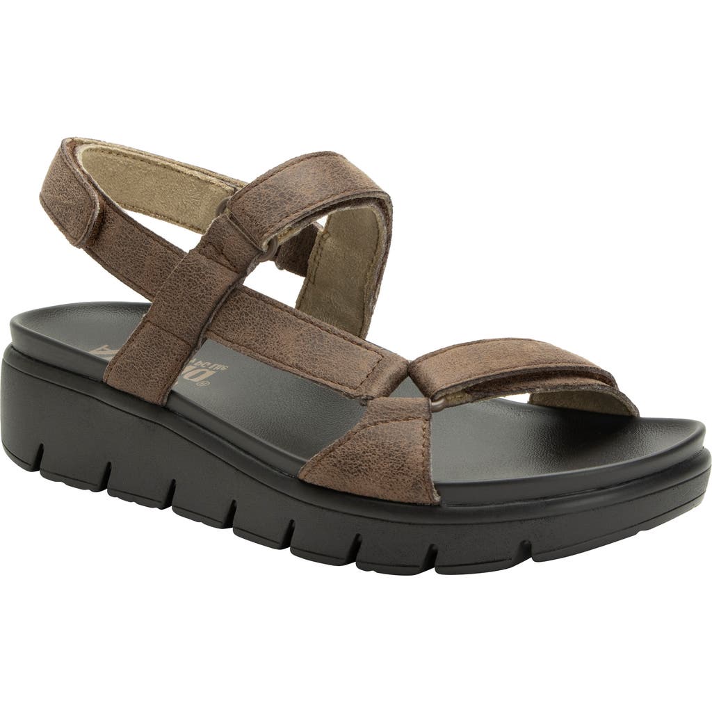 Alegria By Pg Lite Henna Slingback Platform Sandal In Brown