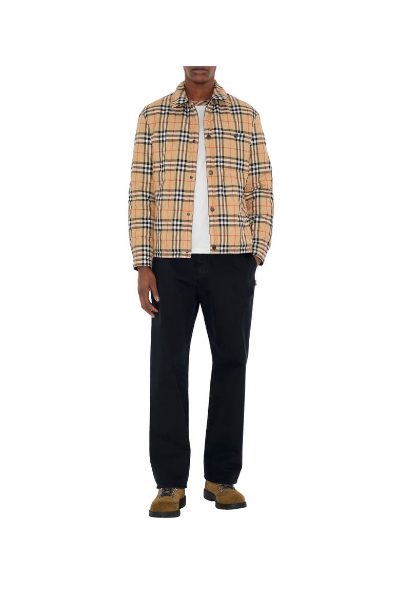 Burberry Reversible Quilted Nylon Overshirt, Alternate, color, Navy