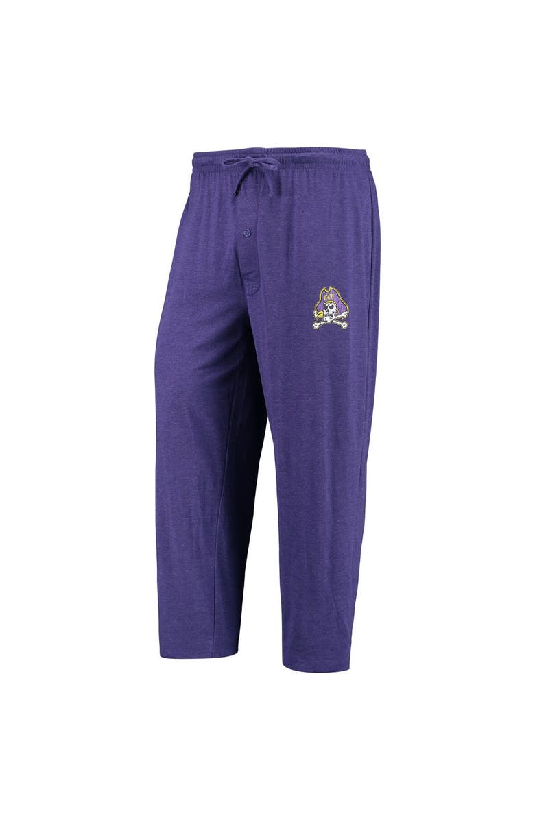 CONCEPTS SPORT Men's Concepts Sport Purple/Heathered Charcoal ECU Pirates Meter Long Sleeve T-Shirt & Pants Sleep Set, Alternate, color, 