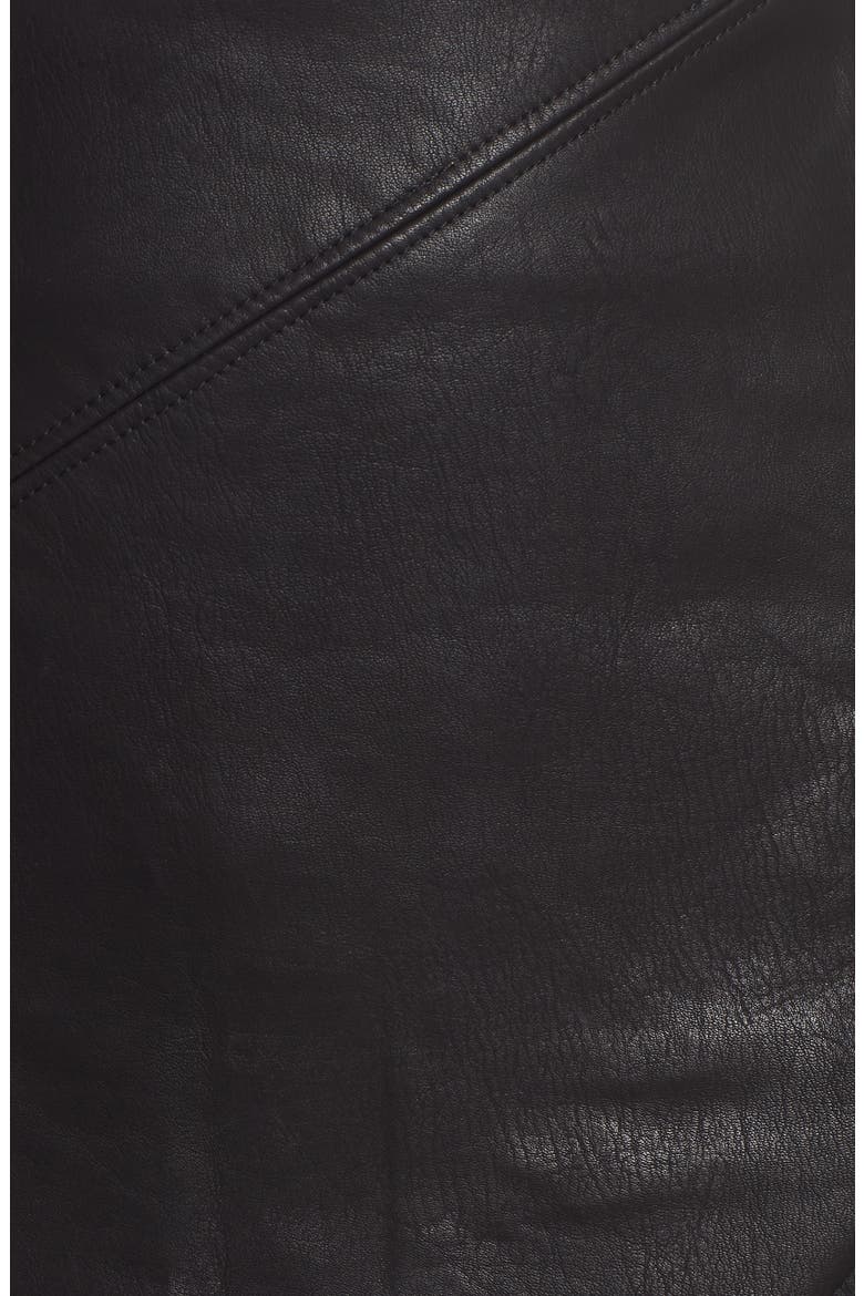 Faux Leather Zip Miniskirt, Alternate, color, TAKE MY NUMBER