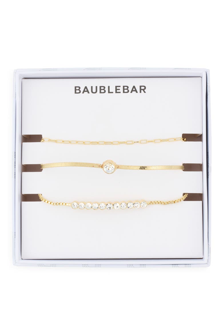 Set of 3 Better Together Bracelets, Main, color, GOLD