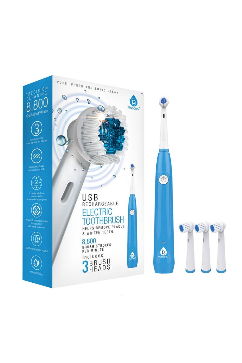USB Rechargeable Rotary Toothbrush, Alternate, color, WHITE