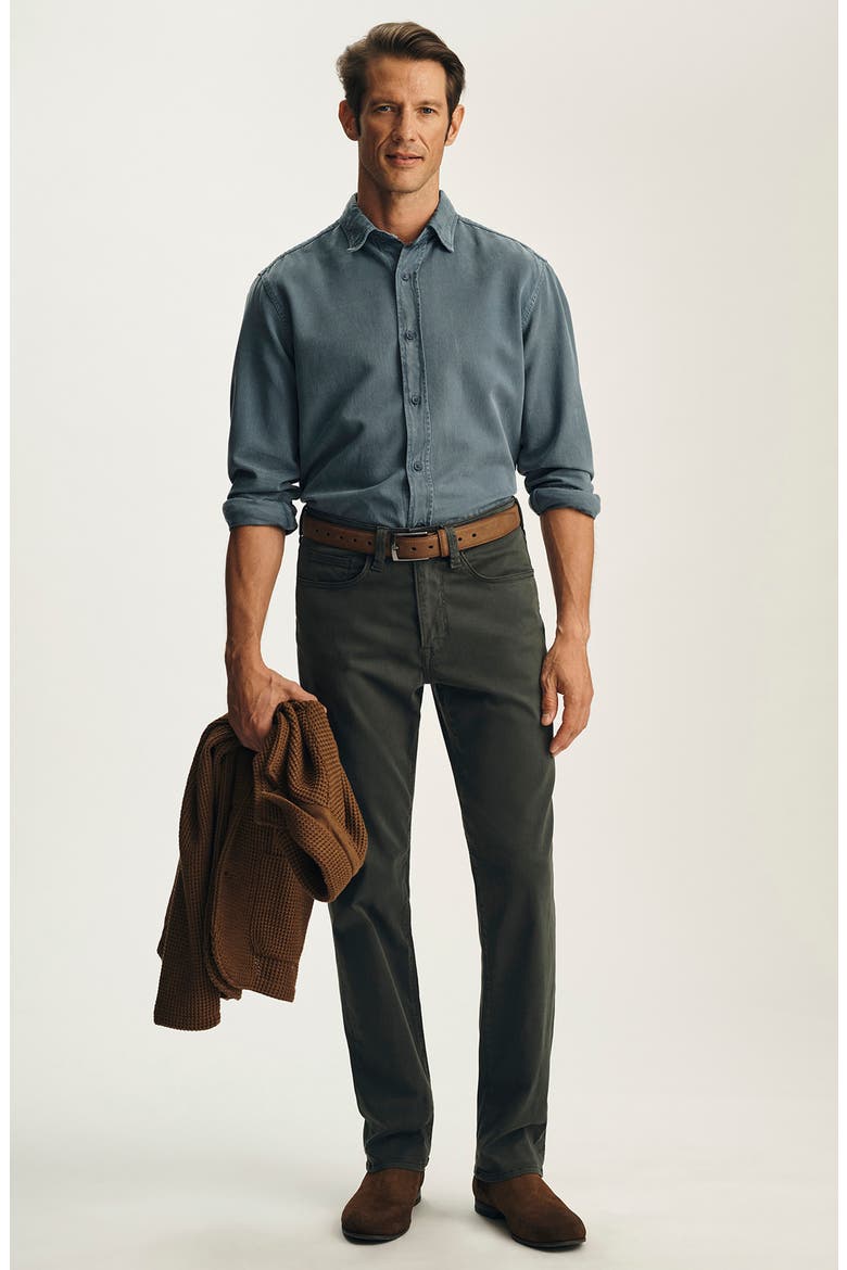 Charisma Relaxed Straight Leg Jeans, Alternate, color, DEEP TEAL TWILL