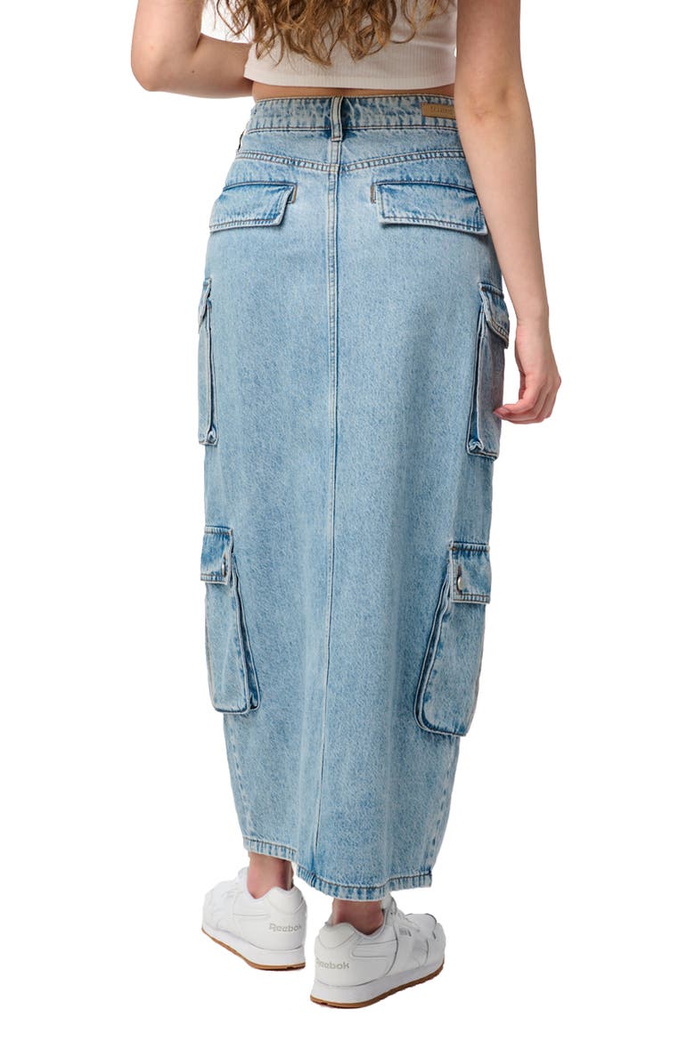 Denim Cargo Maxi Skirt, Alternate, color, ALL HEART