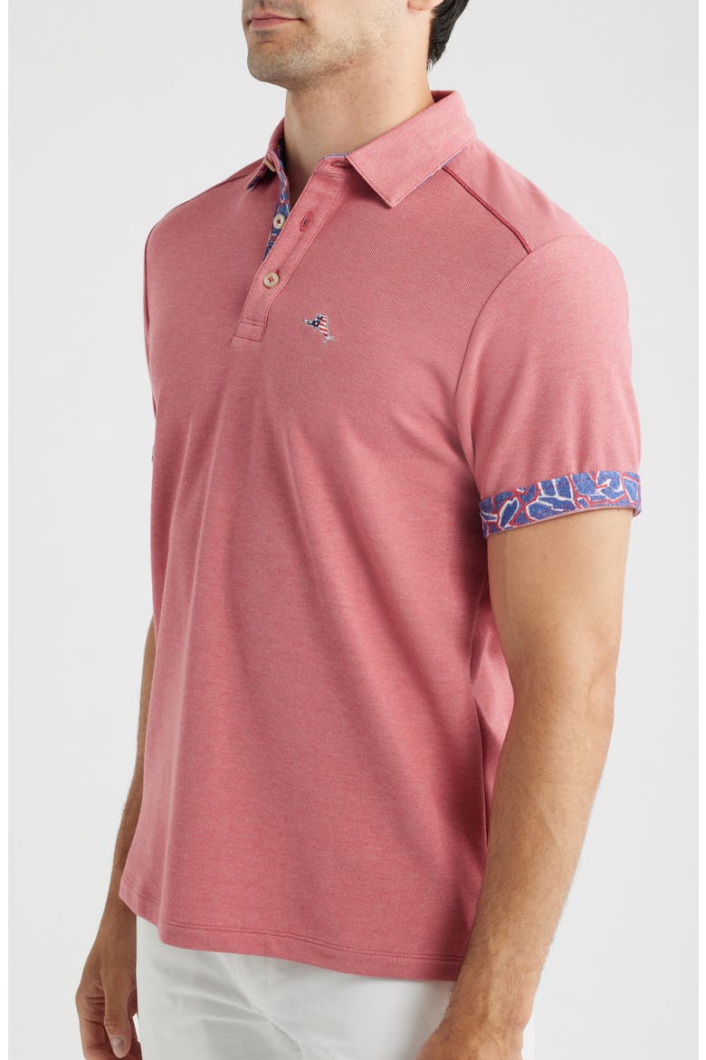 Geo Rio 5 O'Clock IslandZone® Polo, Alternate, color, RASPBERRY WINE HEATHER