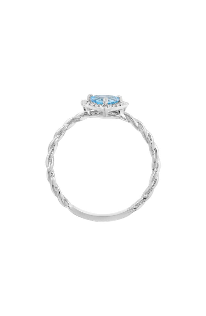 EFFY Sterling Silver Trillion Cut Blue Topaz & Diamond Ring, Alternate, color,