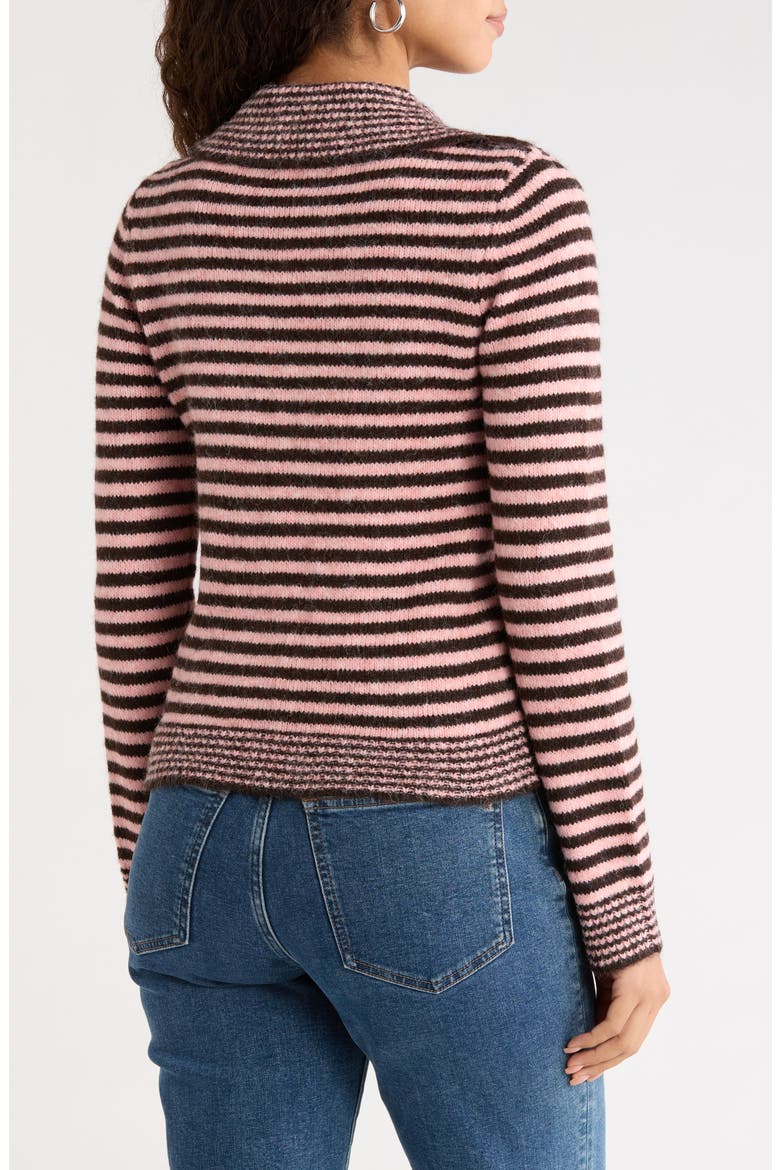 Stripe Cardigan, Alternate, color, PINK