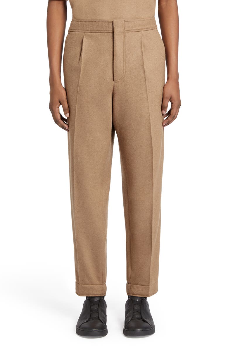 ZEGNA Camel Hair Pants, Main, color,