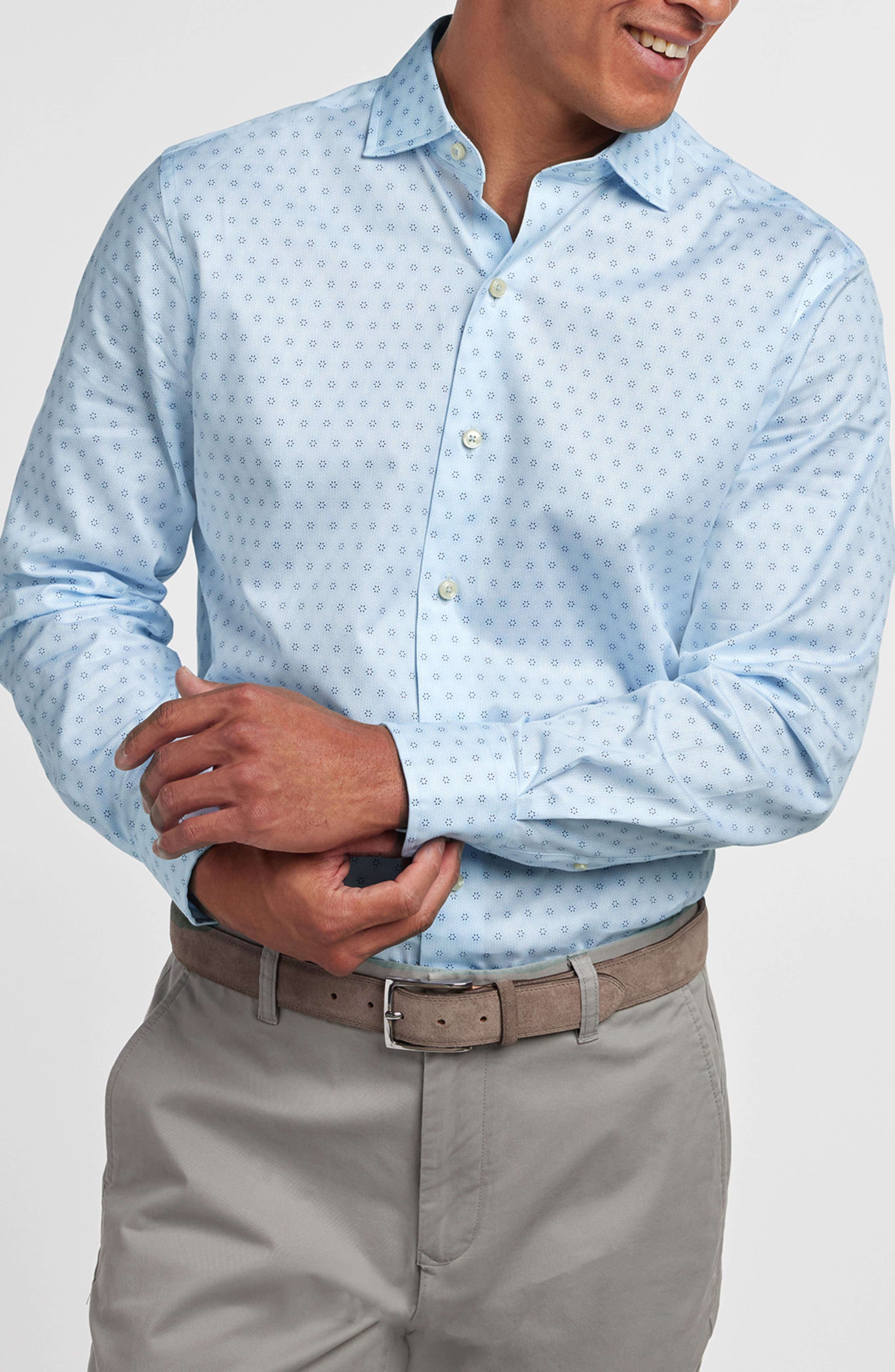 Geometric Print Sport Shirt