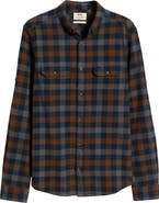 Fjällräven Skog Trim Fit Plaid Cotton Flannel Button-Down Shirt