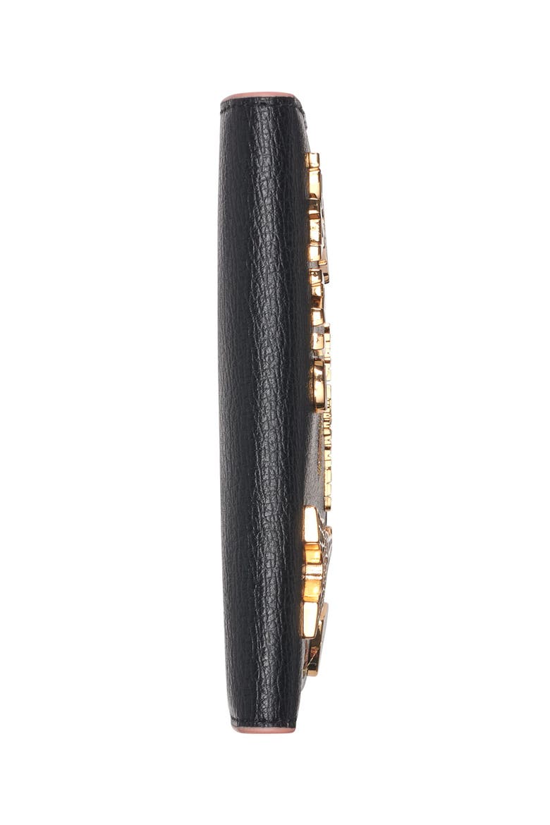Small Wallet with Pins, Alternate, color, Black/Gold