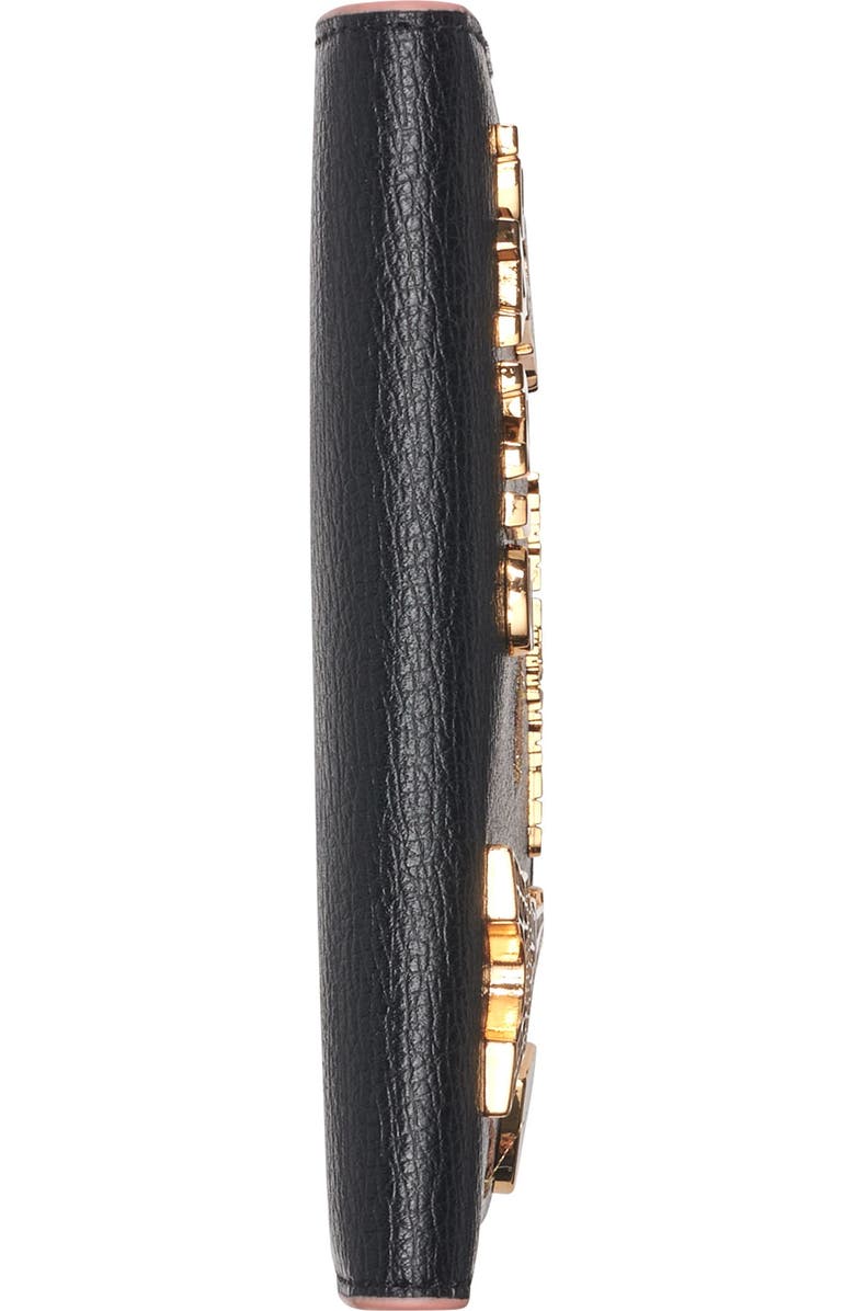 KARL LAGERFELD PARIS Small Wallet with Pins, Alternate, color, Black/Gold