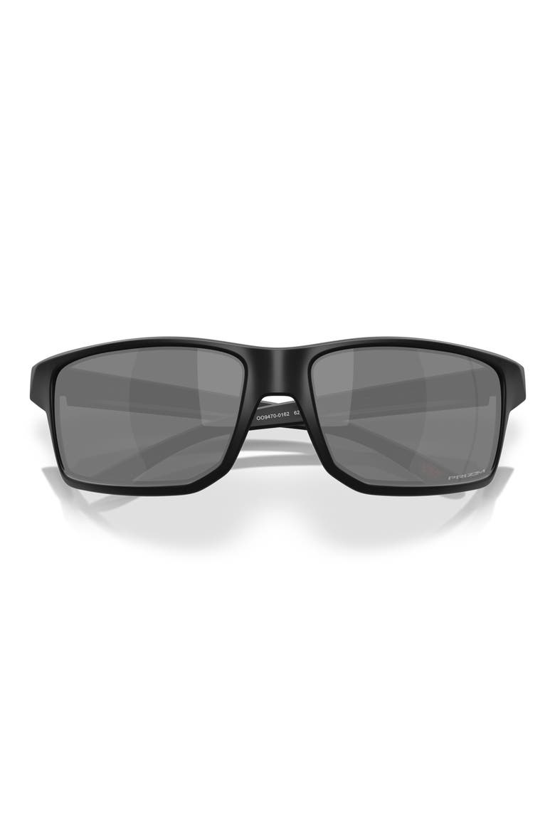 Gibston XL 62mm Rectangular Prizm™ Wrap Sunglasses, Alternate, color, MATTE BLACK
