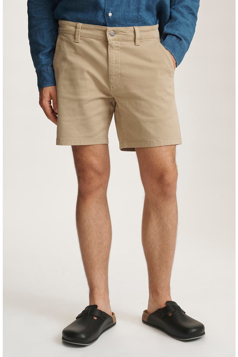 Nate Flat Front Stretch Twill Shorts, Main, color, KHAKI CASUAL TWILL