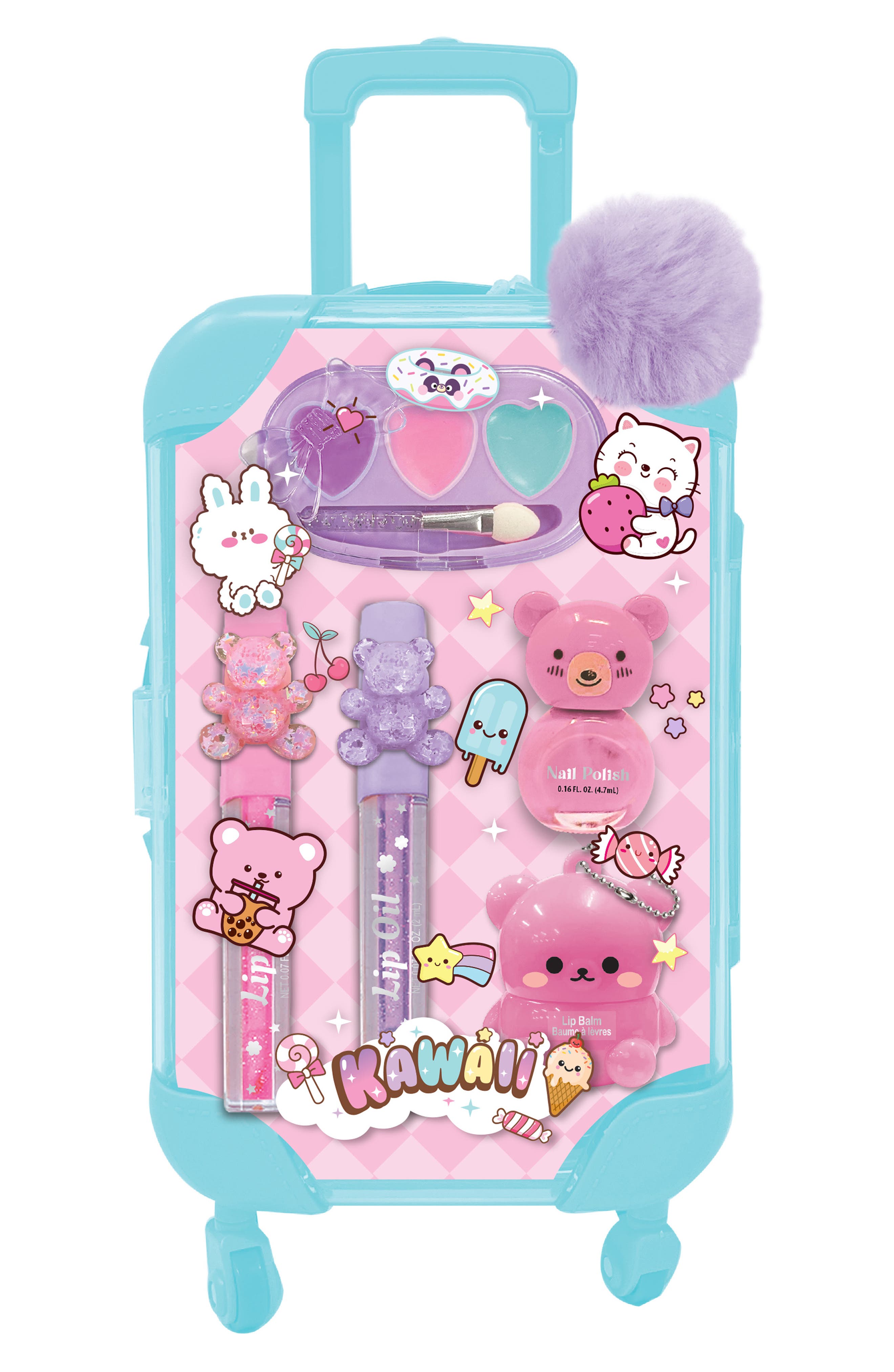 HOT FOCUS Kids' Little Luggage Beauty Critter Makeup Set