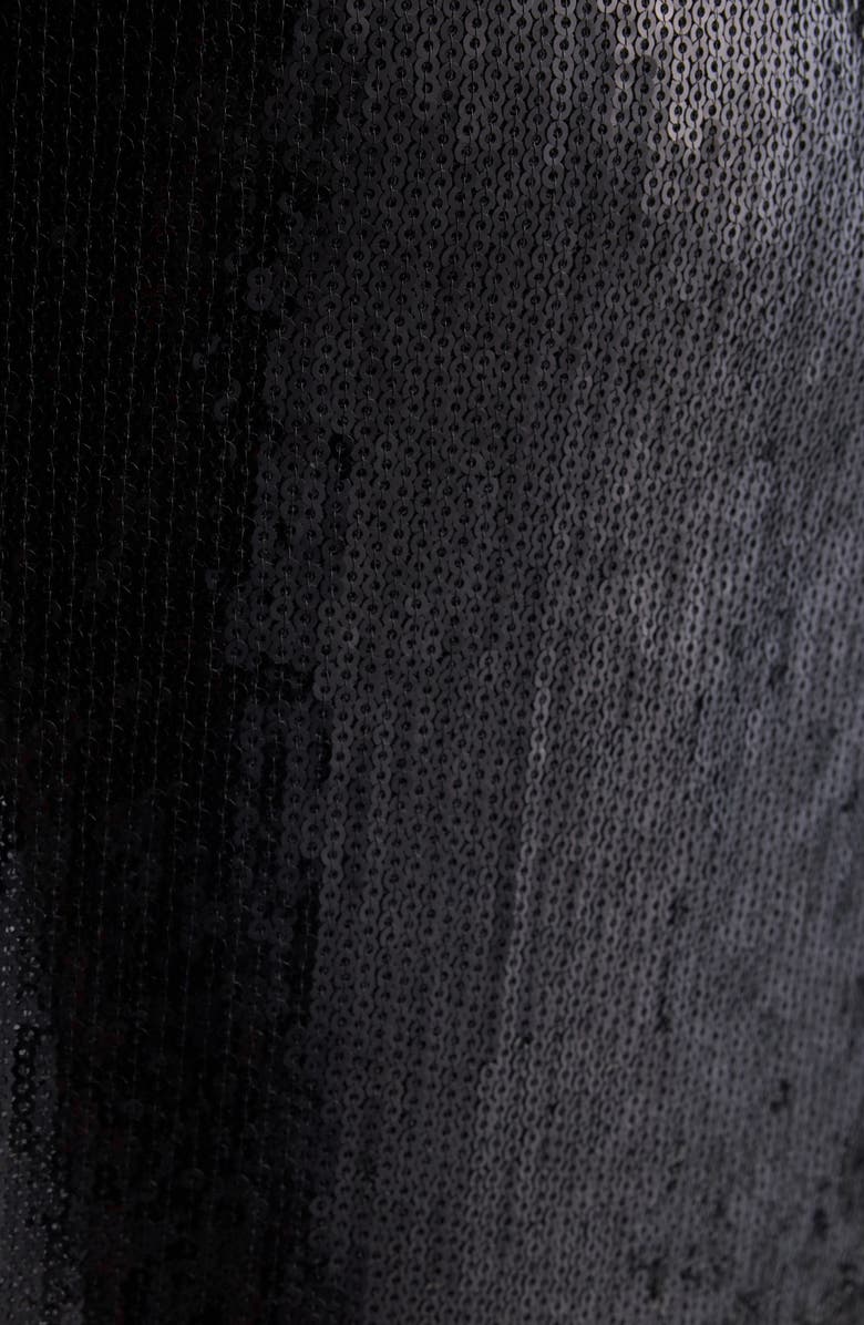 Courrèges Buckle Cutout Sequin Skirt, Alternate, color,