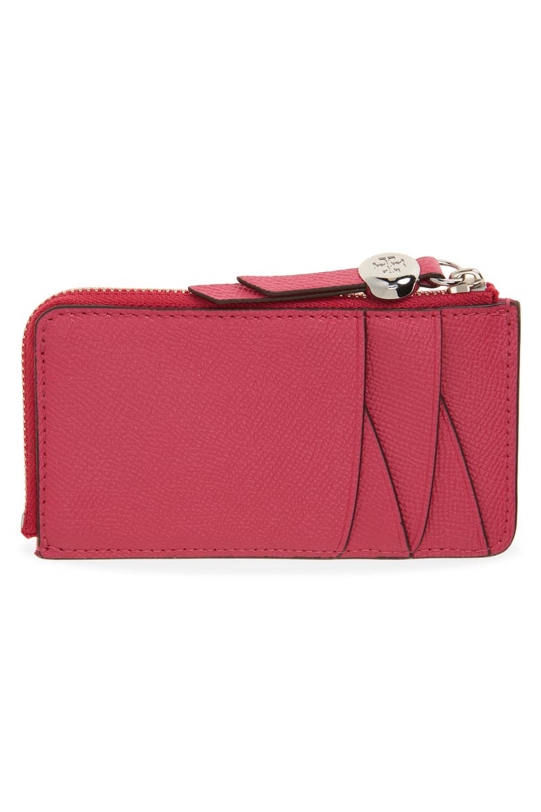 Zip Card Case, Alternate, color, BRIGHT PINK