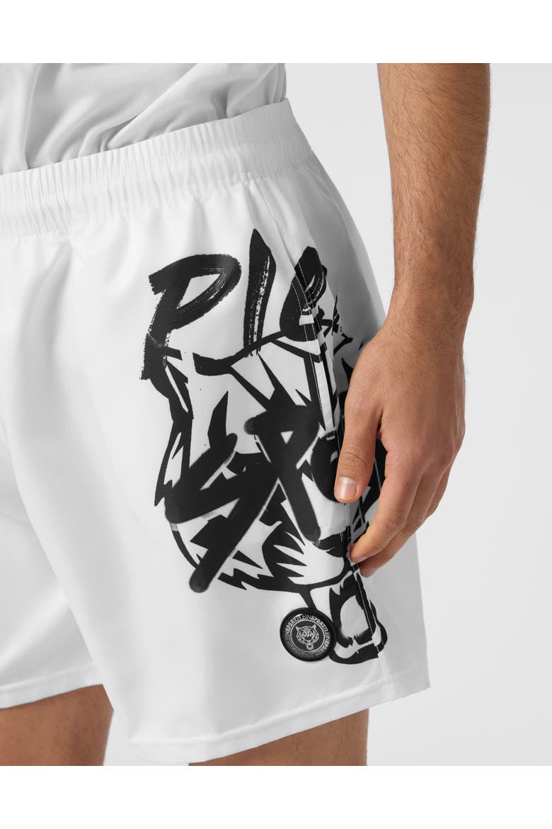 Printed Shorts Plein Sport Men, Alternate, color, white
