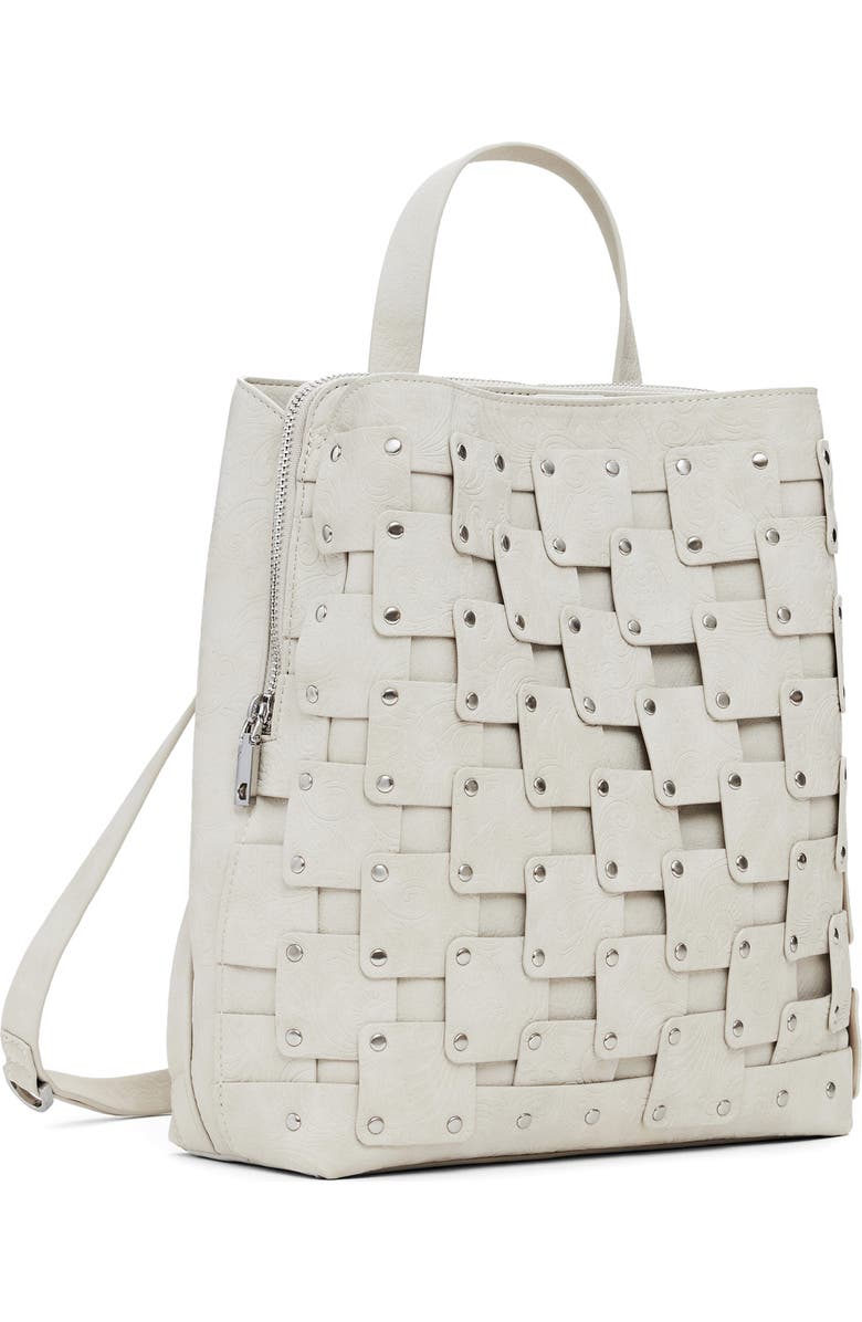 Desigual Medium Faux Leather Backpack, Alternate, color, Light Gray