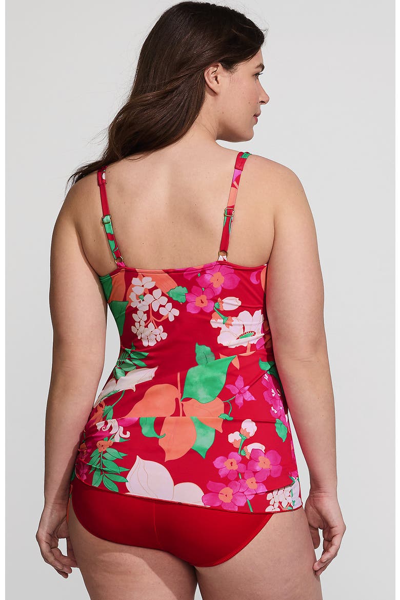 Slender Suit Fauxkini One Piece Swimsuit, Alternate, color, Coral Rose Lilies