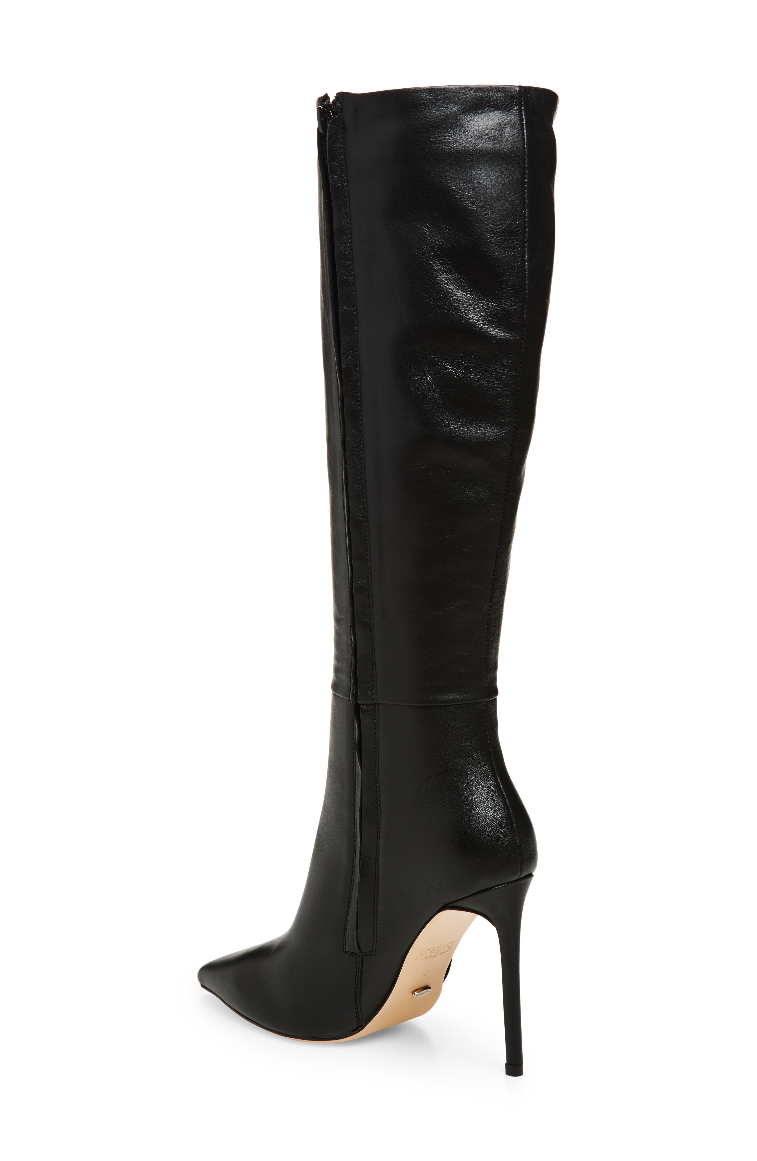 Tony Bianco Apollo Pointed Toe Knee High Boot, Alternate, color, Black Venice