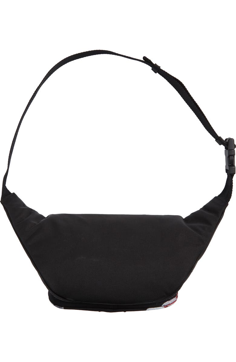 Balenciaga Explorer Graffiti Logo Canvas Belt Bag, Alternate, color,