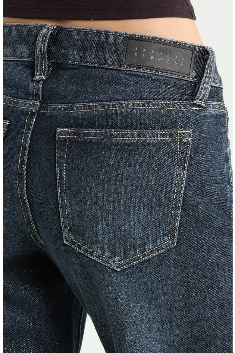 Zoe Low Rise Wide Leg Sparkly Jeans, Alternate, color, DARK INDIGO