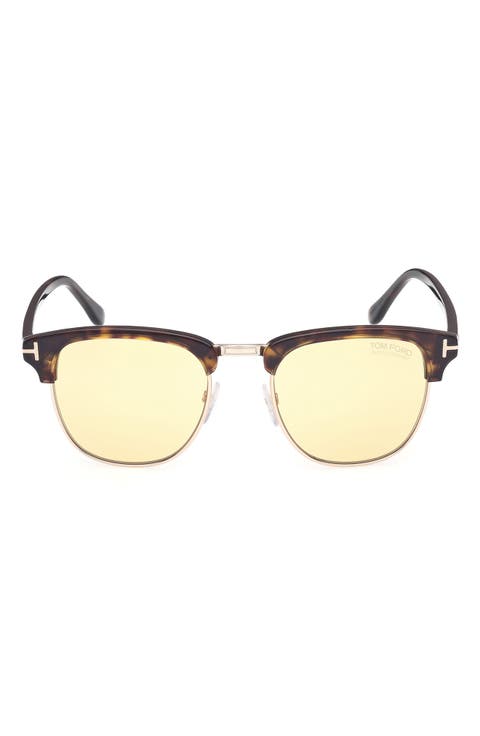 53mm Browline Square Sunglasses