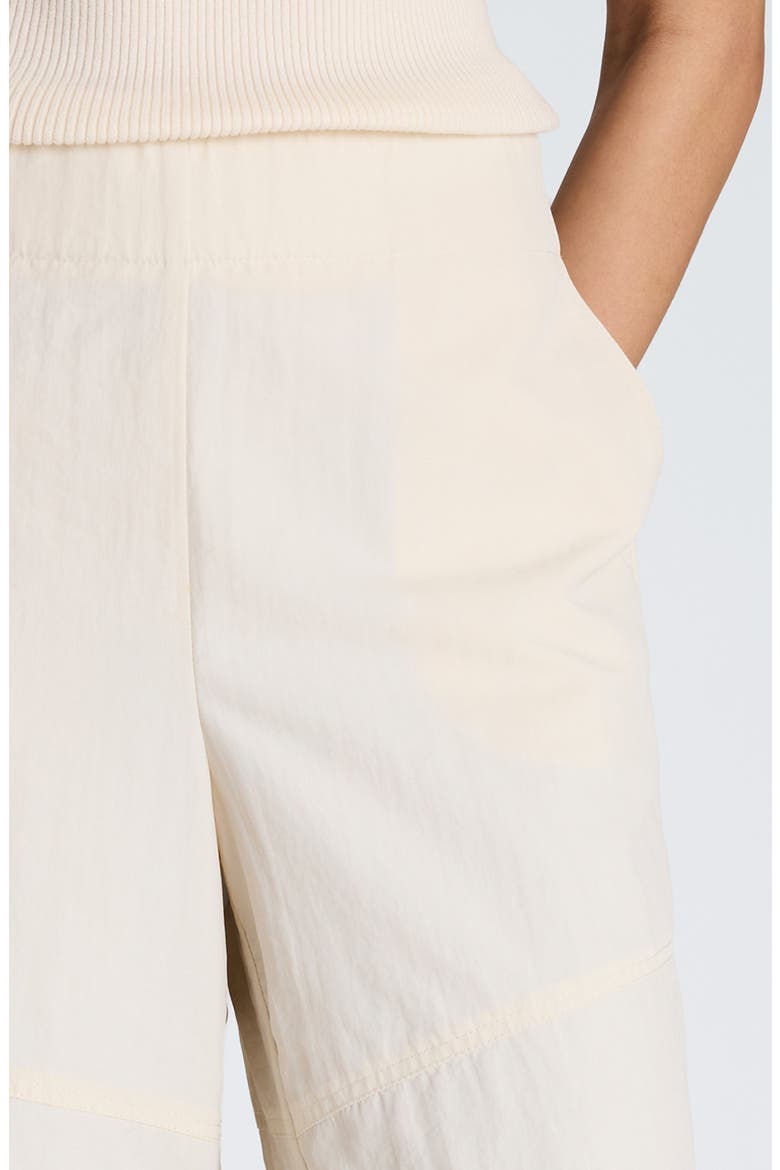 Barrel Leg Pull-On Nylon Pants, Alternate, color, OYSTER