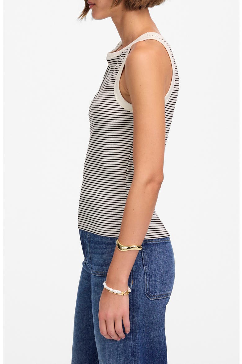 Essential High Neck Rib Tank, Alternate, color, LIGHTHOUSE