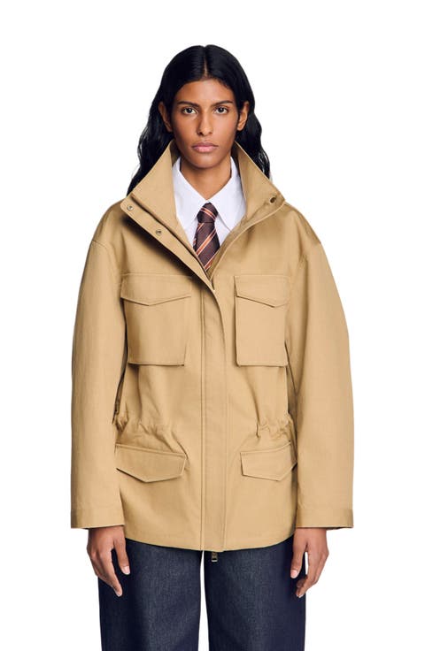 Jacket with adjustable waist