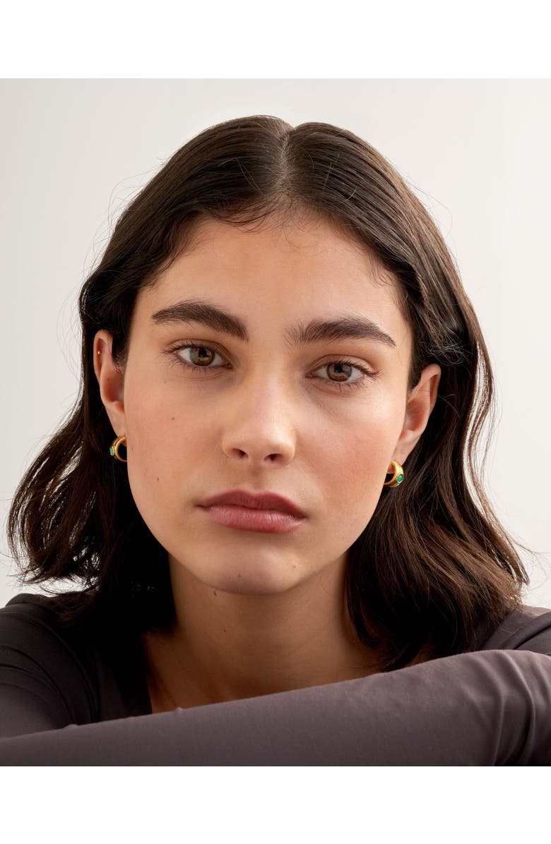 Katie Loxton 'March' Waterproof Gold Birthstone Hoop Earrings, Alternate, color, March