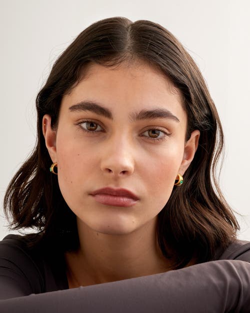 Katie Loxton 'march' Waterproof Gold Birthstone Hoop Earrings In Gold