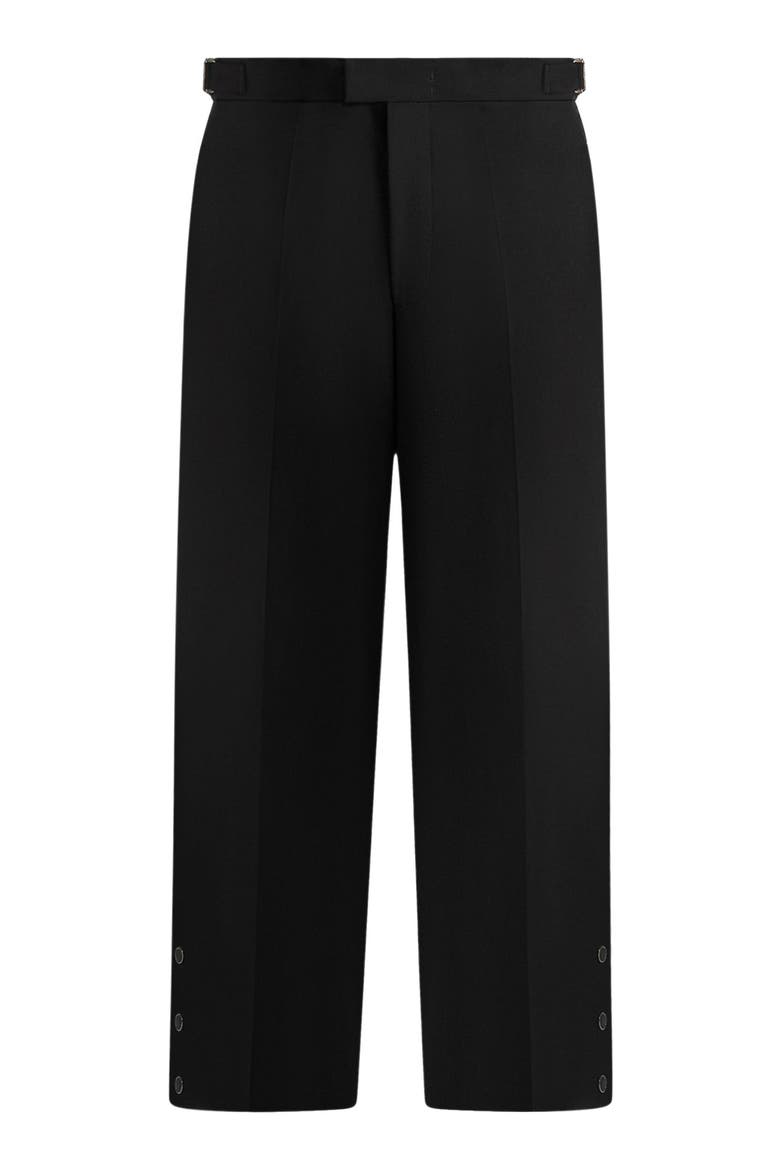 Boris Relaxed Fit Tailored Button Cuff Trousers, Alternate, color, Black
