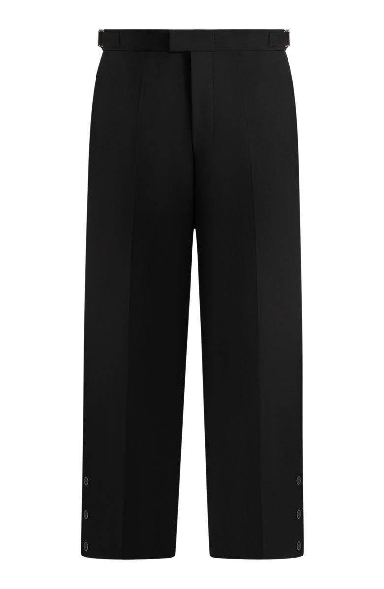 Manière De Voir Boris Relaxed Fit Tailored Button Cuff Trousers, Alternate, color, Black